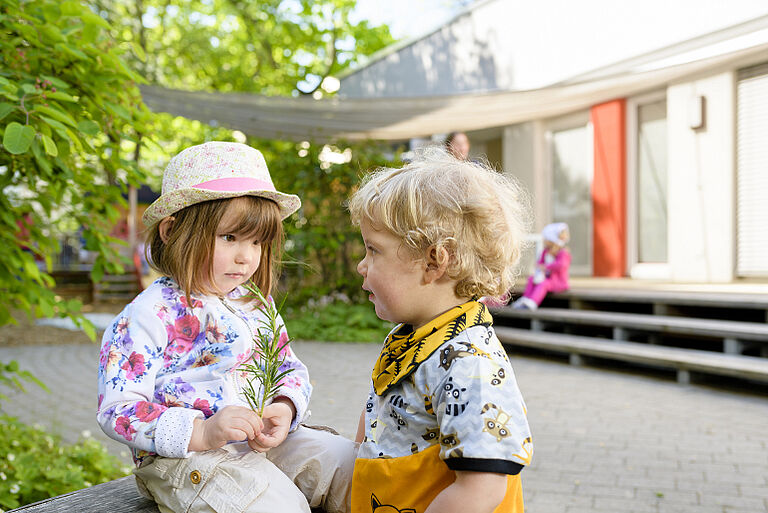 Kinder in der Kinderkrippe Finkenpark Fürth